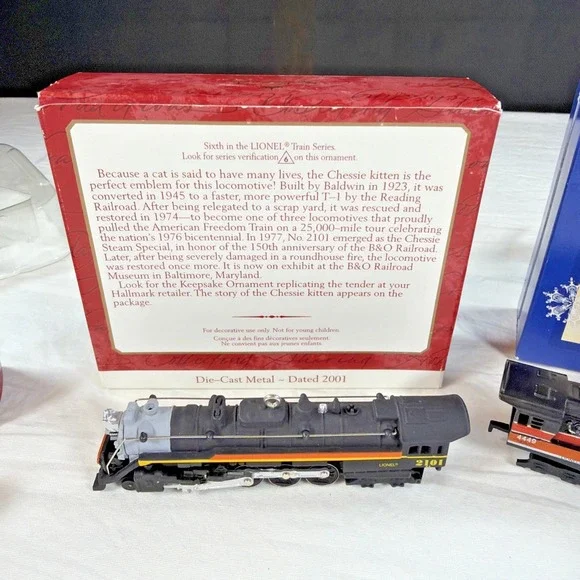 Lionel Locomotive * Vintage Lot Of 4 * Hallmark Keepsake * Metal * Wheels Move - Picture 8 of 16